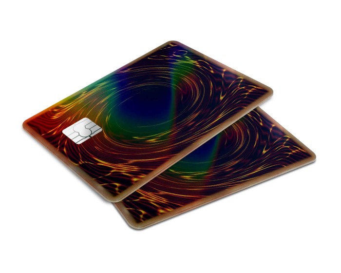 Anime credit card skin with NFC contactless payment - colorful vinyl sticker on payment card
