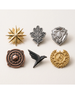 Custom die-struck metal lapel pins