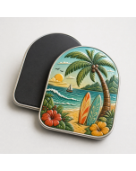 Custom Tin Fridge Magnets with Stamped and Embossed Detail