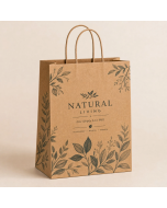 Custom Brown Kraft Paper Bags with Twisted Handles