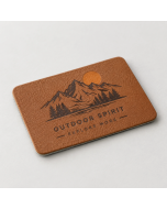 Custom Leather Sticker Labels in PU Imitation Leather: Adhesive-Backed Logo Labels Specified for Your Surface