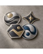 Custom Metal Transfer Logo Stickers: Electroformed Nickel Logos on a Clear Alignment Film