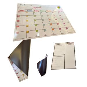 Custom magnetic calendar for fridge | Personalized magnetic dry erase calendar for refrigerator