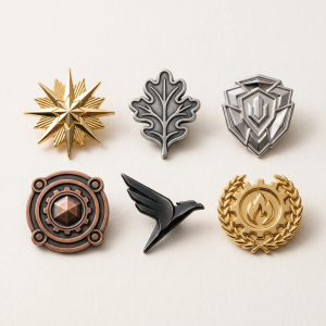 Custom die-struck metal lapel pins