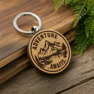 Custom Wooden Keychains — Laser-Cut and Engraved Plywood
