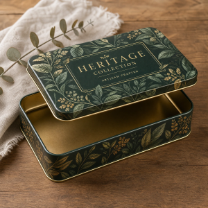 Custom Hinged Tin Boxes for Premium, Reusable Product Packaging