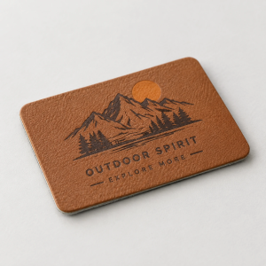 Custom Leather Sticker Labels in PU Imitation Leather: Adhesive-Backed Logo Labels Specified for Your Surface