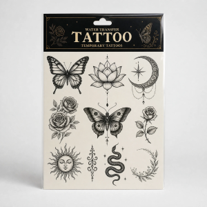 Custom Temporary Tattoo Stickers: Water-Transfer Sheets for Events, Brands, and Parties