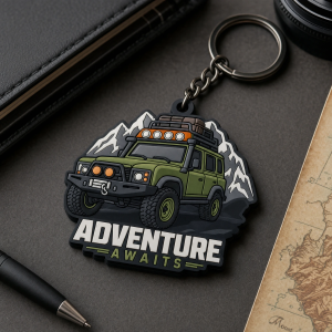 Custom Rubber Keychains in 2D Molded Soft PVC