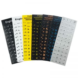 Custom wholesale make best laptop multicolor english keyboard stickers | Customized made buy macbook keyboard layout stickers 