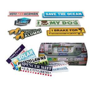 Custom wholesale made print cheap personalized vinyl car bumper stickers | Customized removable die cut bulk bumper stickers company