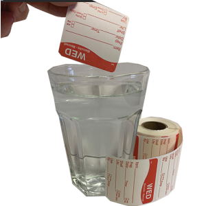 Custom print water dissolvable PVA label stickers | Water Soluble Labels | Dissolvable Food Labels