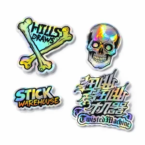Custom Holographic Die-Cut Stickers - UV Laminated Weatherproof Vinyl