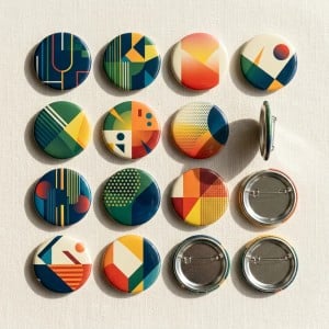 Custom printed pinback button concept image 1