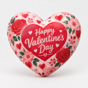Custom Valentine's Day Plush Heart Pillows: Photo, Name and Keepsake Gifts That Match the Preview