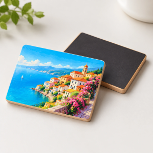 Custom Printed Wooden Fridge Magnets in Full-Color MDF