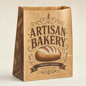 Custom Greaseproof Paper Bags for Branded Bakery Takeaway