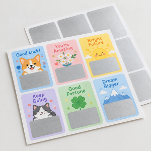 Custom Scratch-Off Overlay Stickers for Promotions, Classroom Rewards, and Reveal Cards