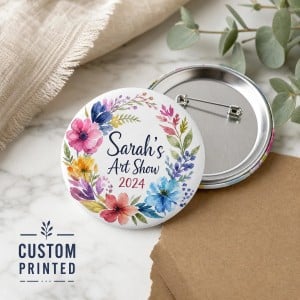Custom printed pinback button concept image 1