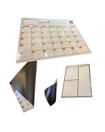 Fridge magnetic dry drase notepads 5.5" x 7.5" + Calendar 12" x 16" - with supreme PET lamination, No"ghosting" or staining after many times erase- Magnetic whitebaord for refrigerator planners