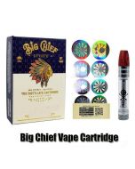 Wholesale custom big chief glass vape carts with stickers retail boxes | Customized 0.8ml no leak atomizers CBD vape cartridge