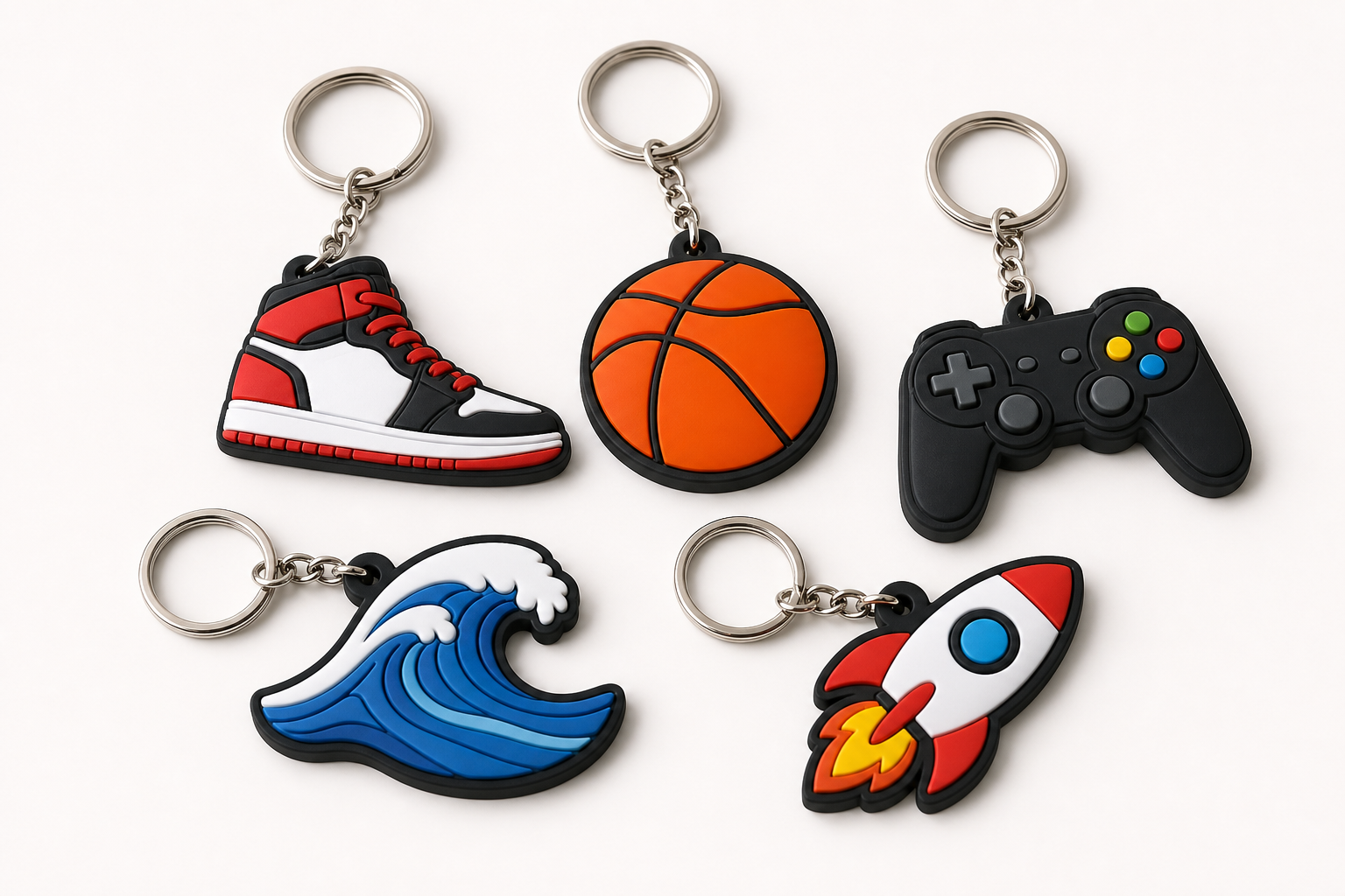 Custom Rubber Keychains product sample image