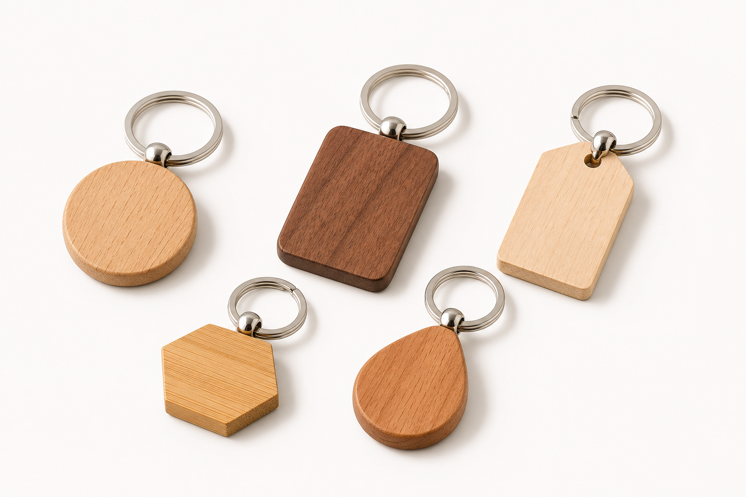 Custom Wooden Keychains product sample image