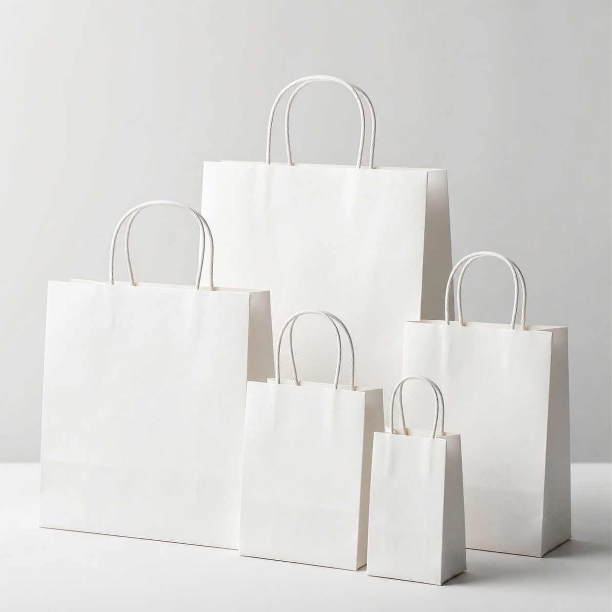 Custom White Kraft Paper Bags product sample image
