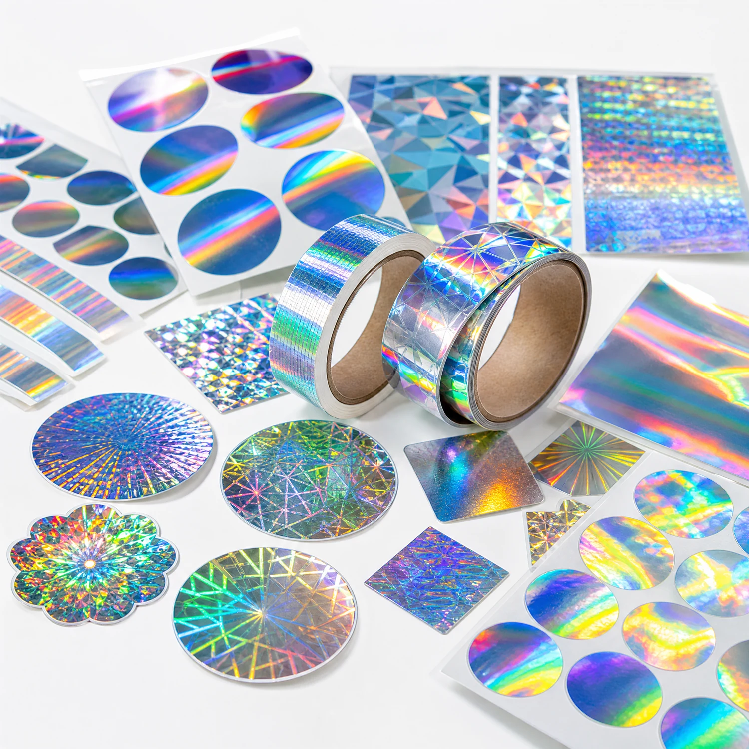 Custom holographic stickers sample image