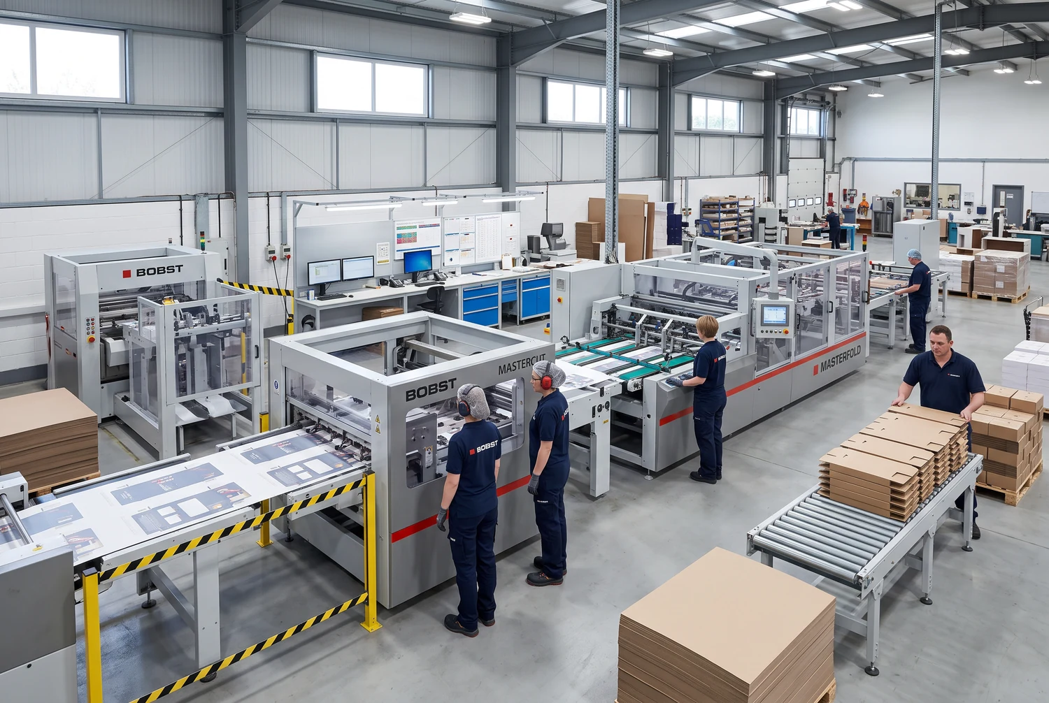 Factory-direct straight tuck end box production workflow Factory production line printing, die-cutting, stripping, folding, and gluing straight tuck end cartons