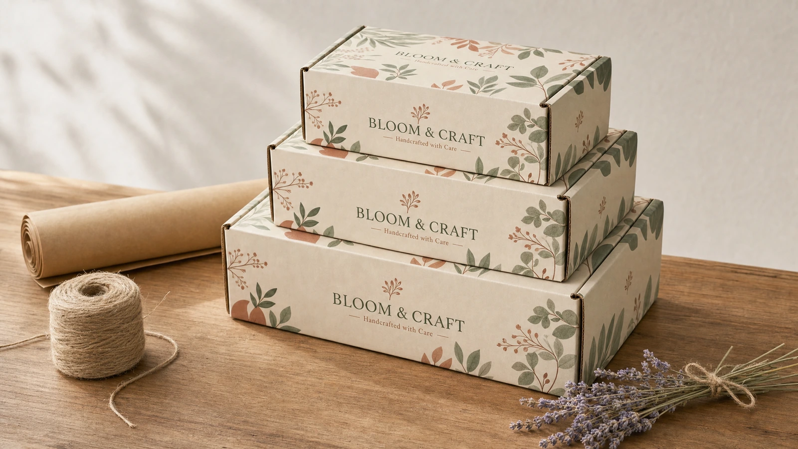 Production workflow for custom corrugated mailer boxes from board preparation and printing to die cutting and flat packing