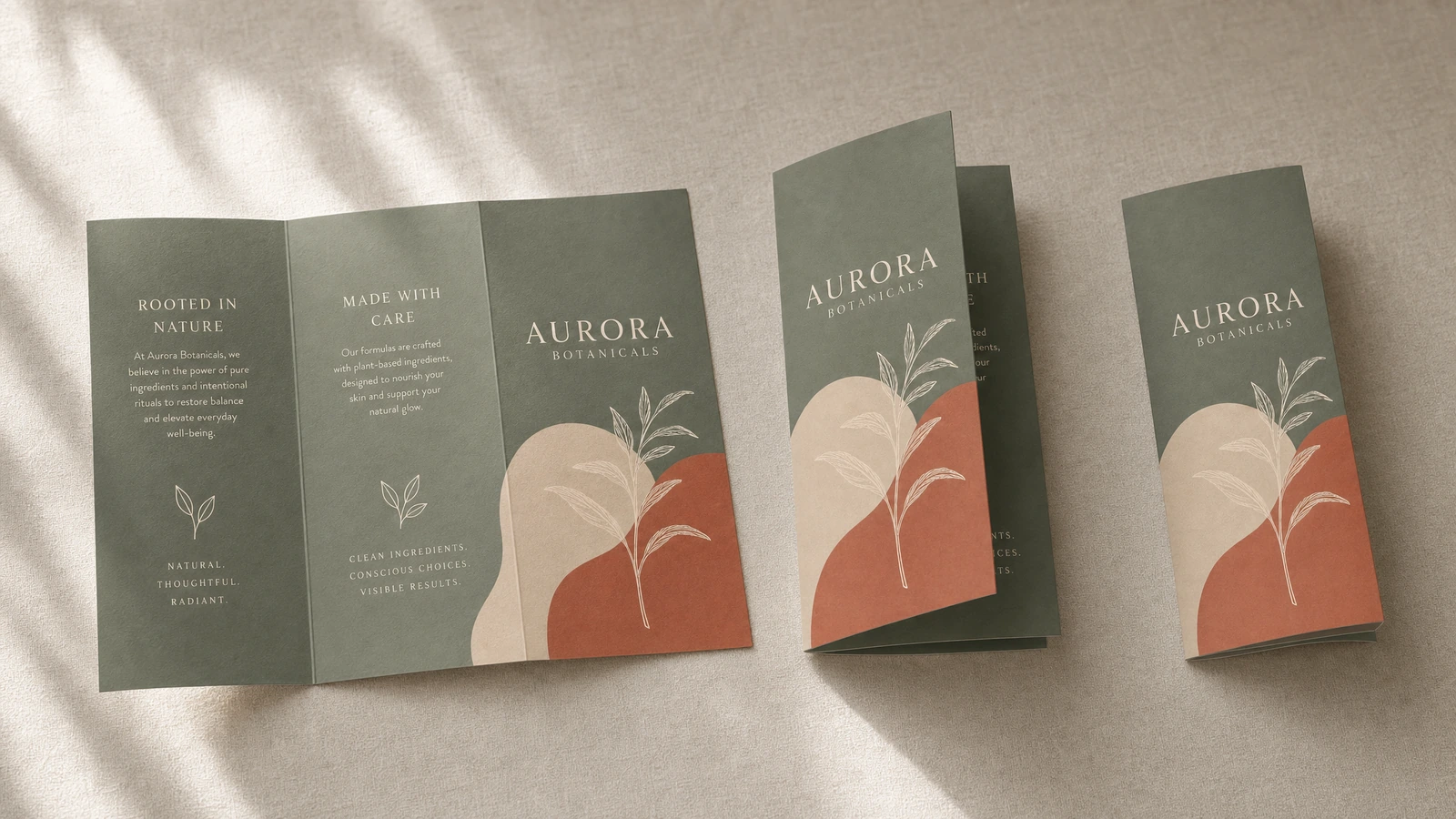 Custom tri-fold brochure artwork preflight Prepress specialist checking tri-fold brochure panel order, bleed, safe zones, image quality, fonts, and QR code