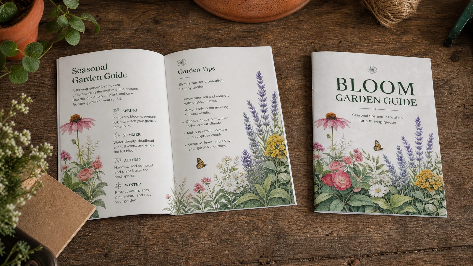 Custom saddle-stitched booklets used for catalogs, event programs, and training guides