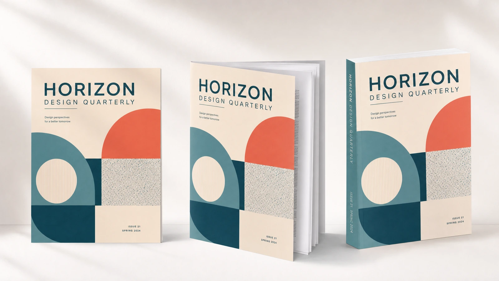 Hands inspecting magazine trim alignment, cover finish, page sequence, and square-spine binding against a reference copy
