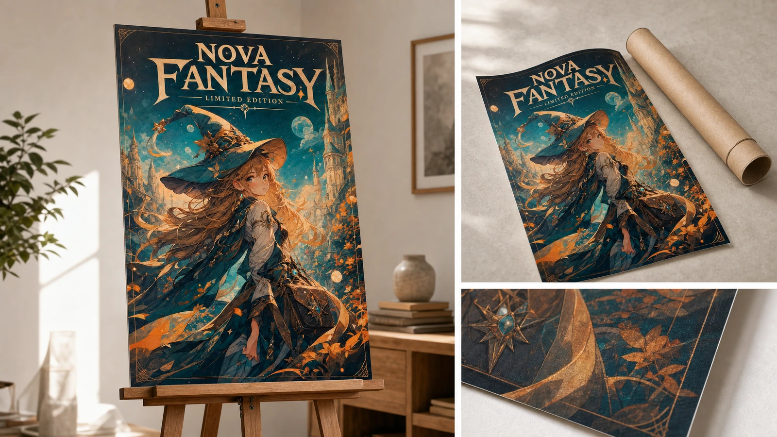 Paper poster inspected for finished dimensions, color appearance, surface defects and edge condition