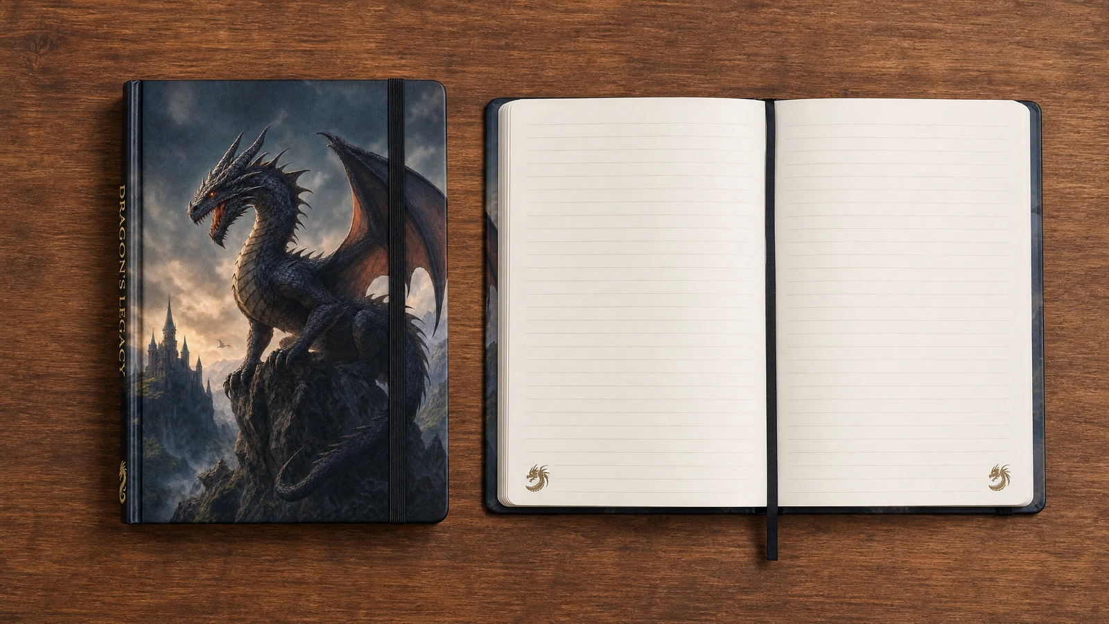 Notebook dimensions and writing readability review Illustrative notebook size and interior layout review with a ruler and writing sample