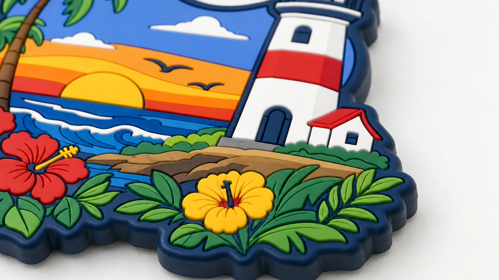 Surface compatibility and magnetic backing concepts for sample review Illustrative soft PVC magnet front and magnetic backing concepts shown beside potential display surfaces