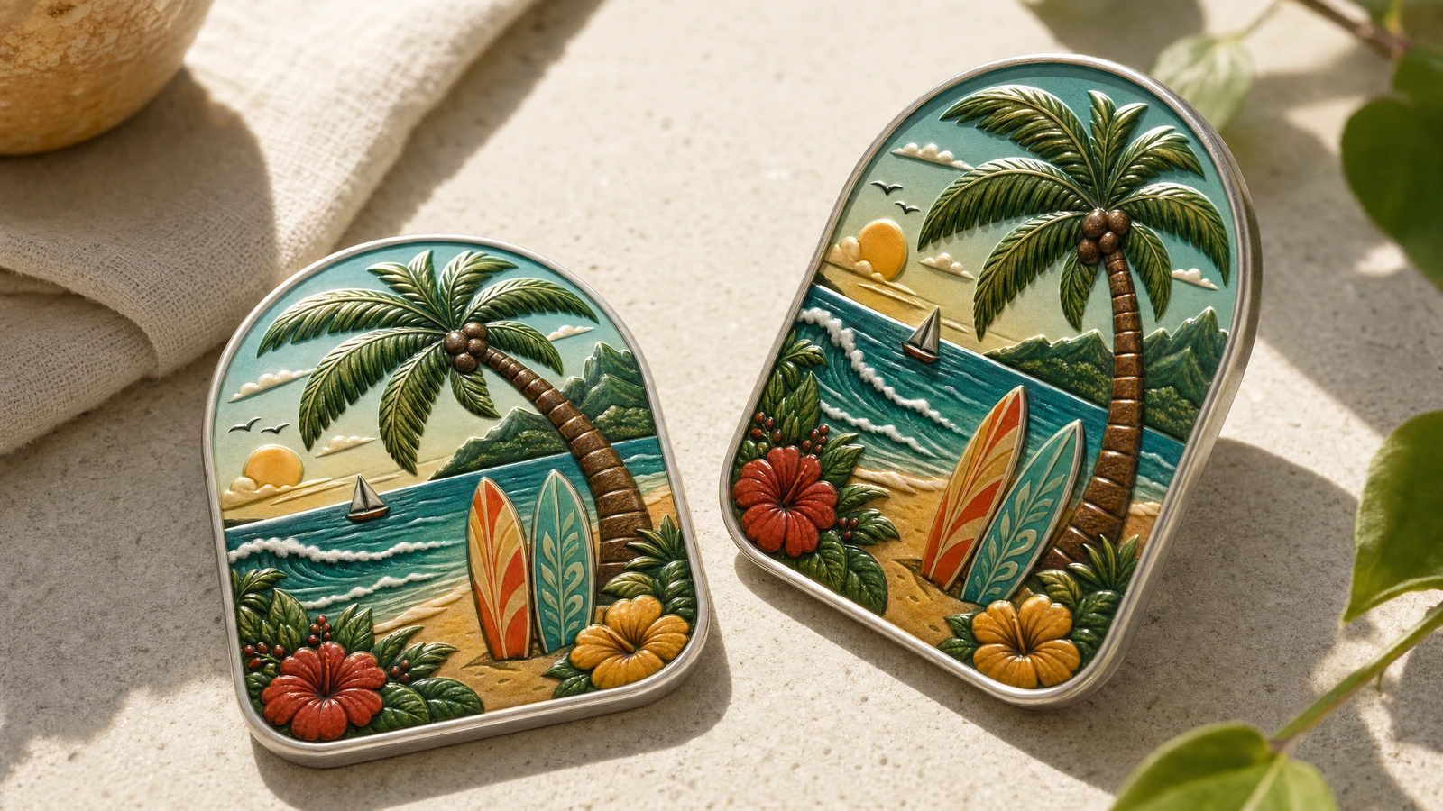 Proposed production review sequence, not a factory record Illustrative sequence of tinplate decoration, embossing, magnetic assembly, and packing