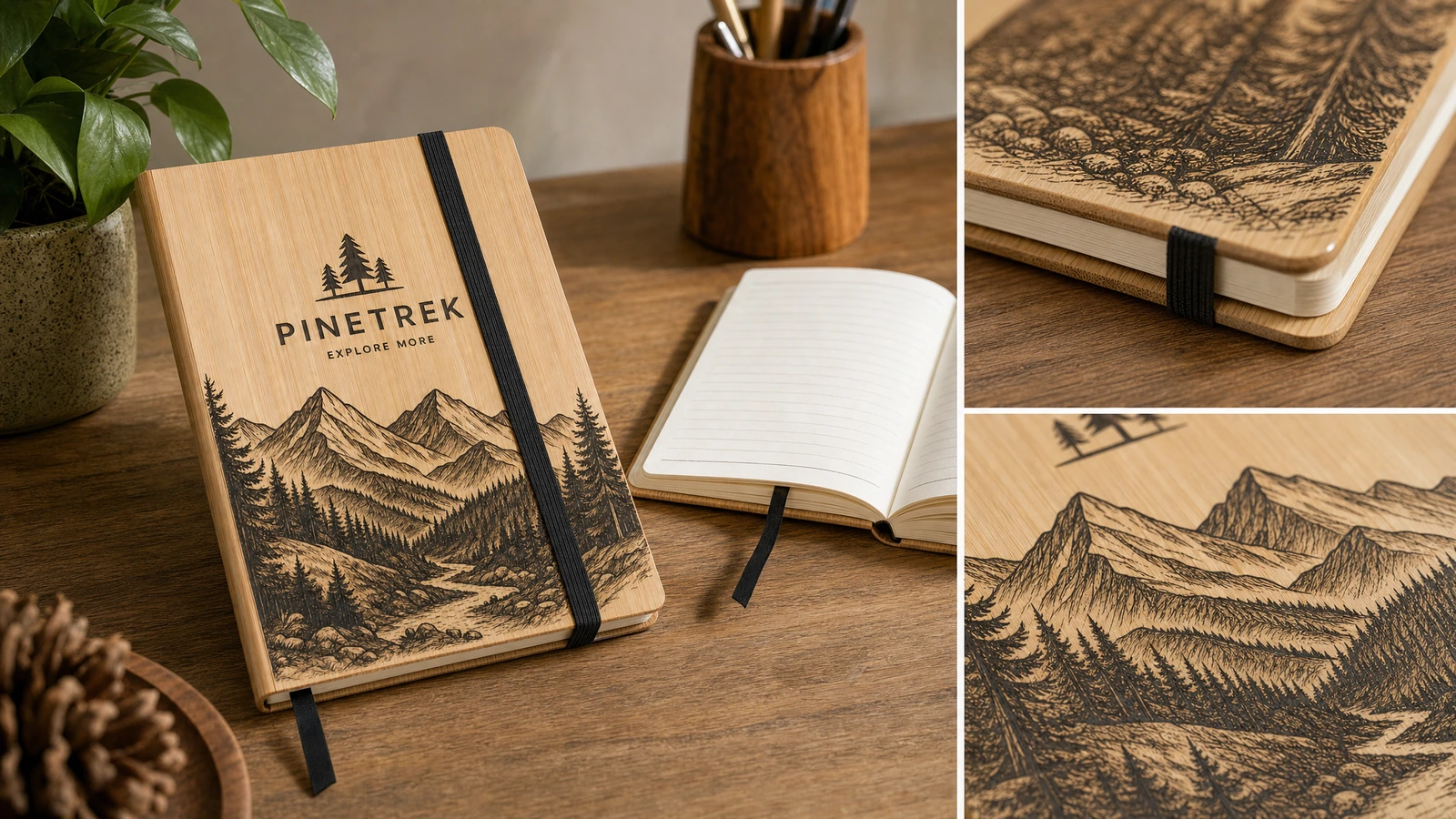 Plan protective shipment packing and preserve the approved reorder specification Illustrative protective packing and reorder reference materials for bamboo cover notebooks