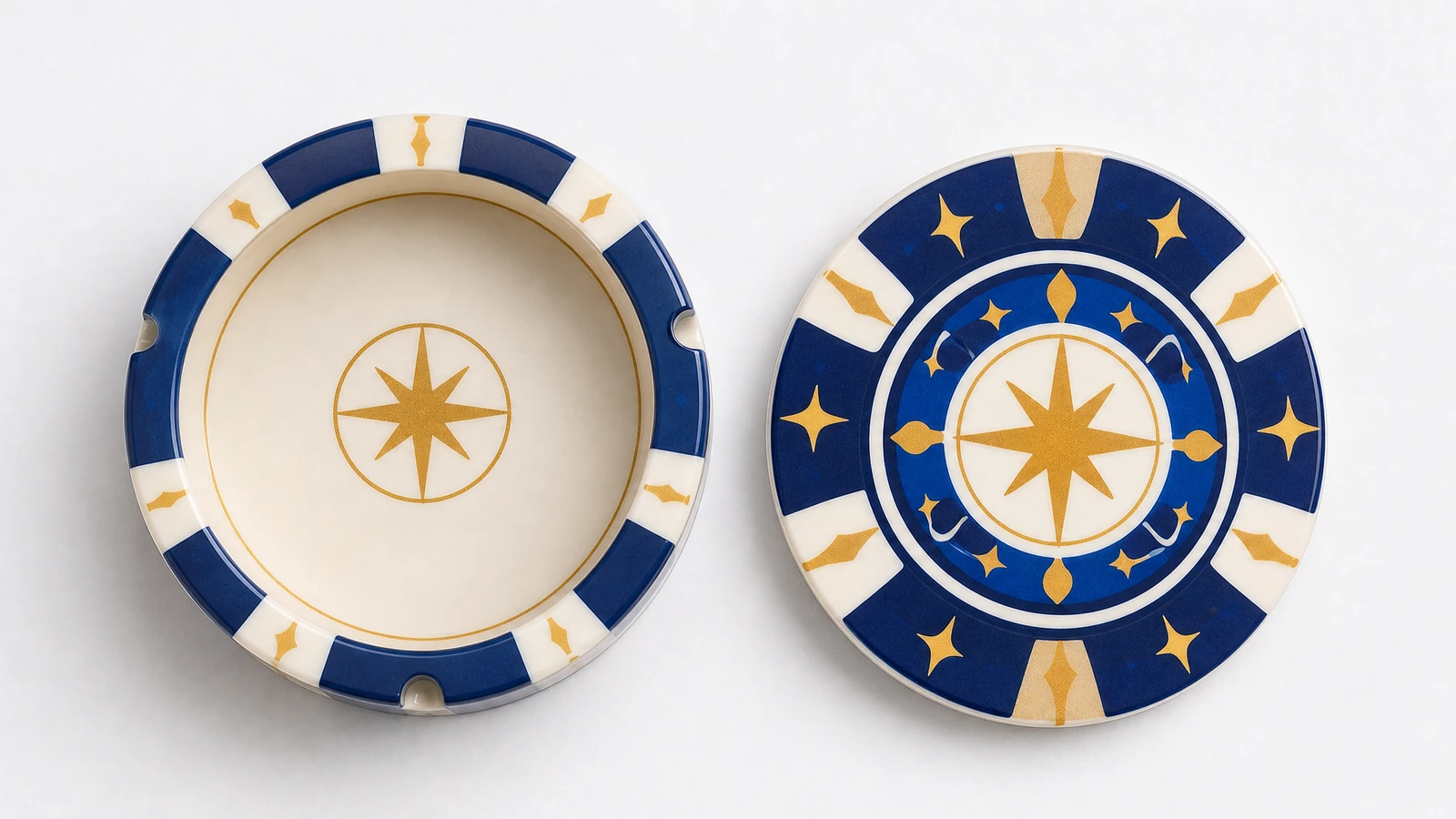 Chip diameter and denomination readability comparison 39 mm, 43 mm and 46 mm ceramic poker chips compared for denomination readability