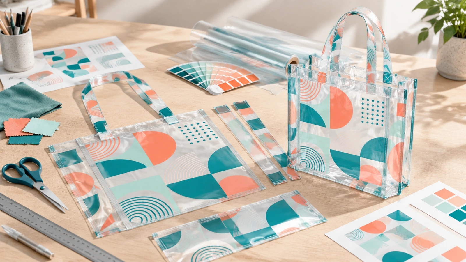 Clear PVC tote concepts for event gifts, retail presentation and corporate welcome packs