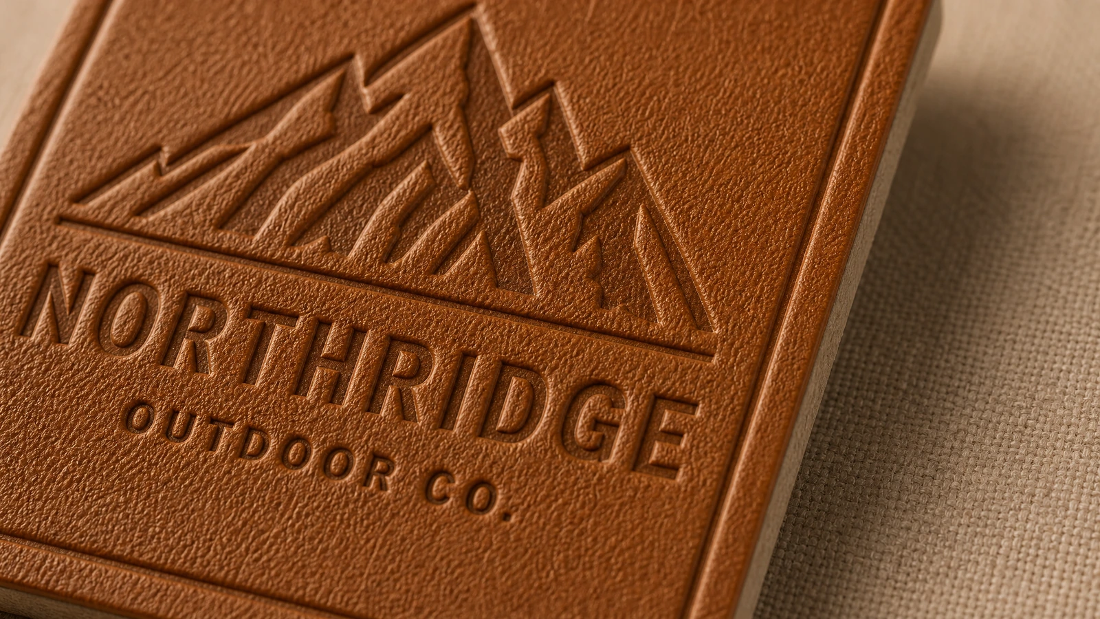 Surface and backing options PU leather tag surface textures, emboss and deboss samples, sew holes, rivet and adhesive backing options