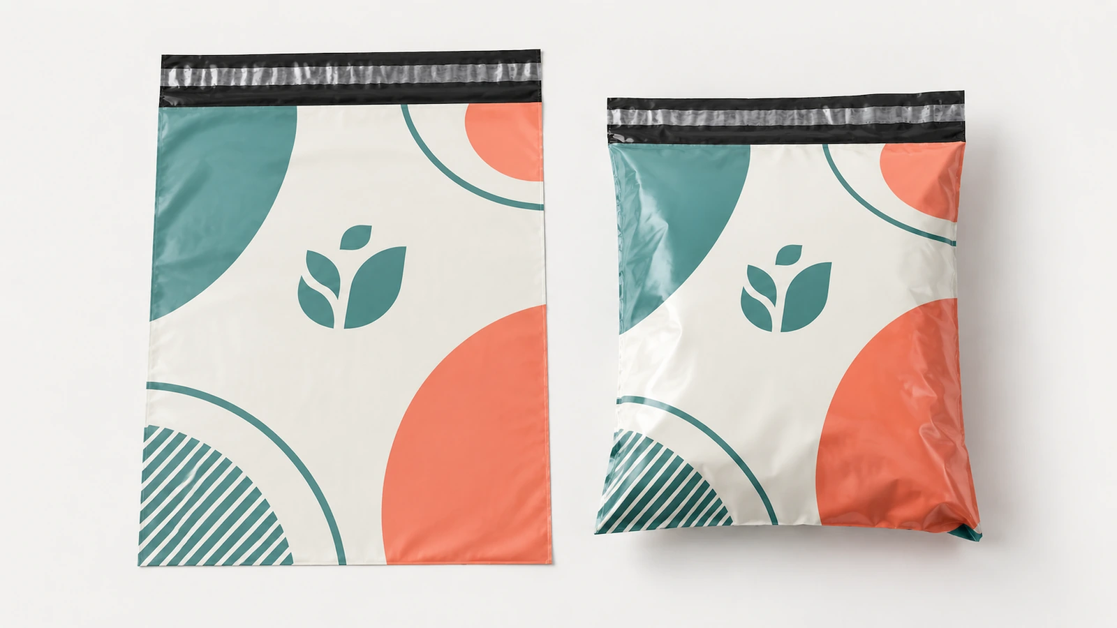 Check usable dimensions and shipping-label readability together Illustrative mailer sizing check with folded apparel and a shipping label on a flat panel