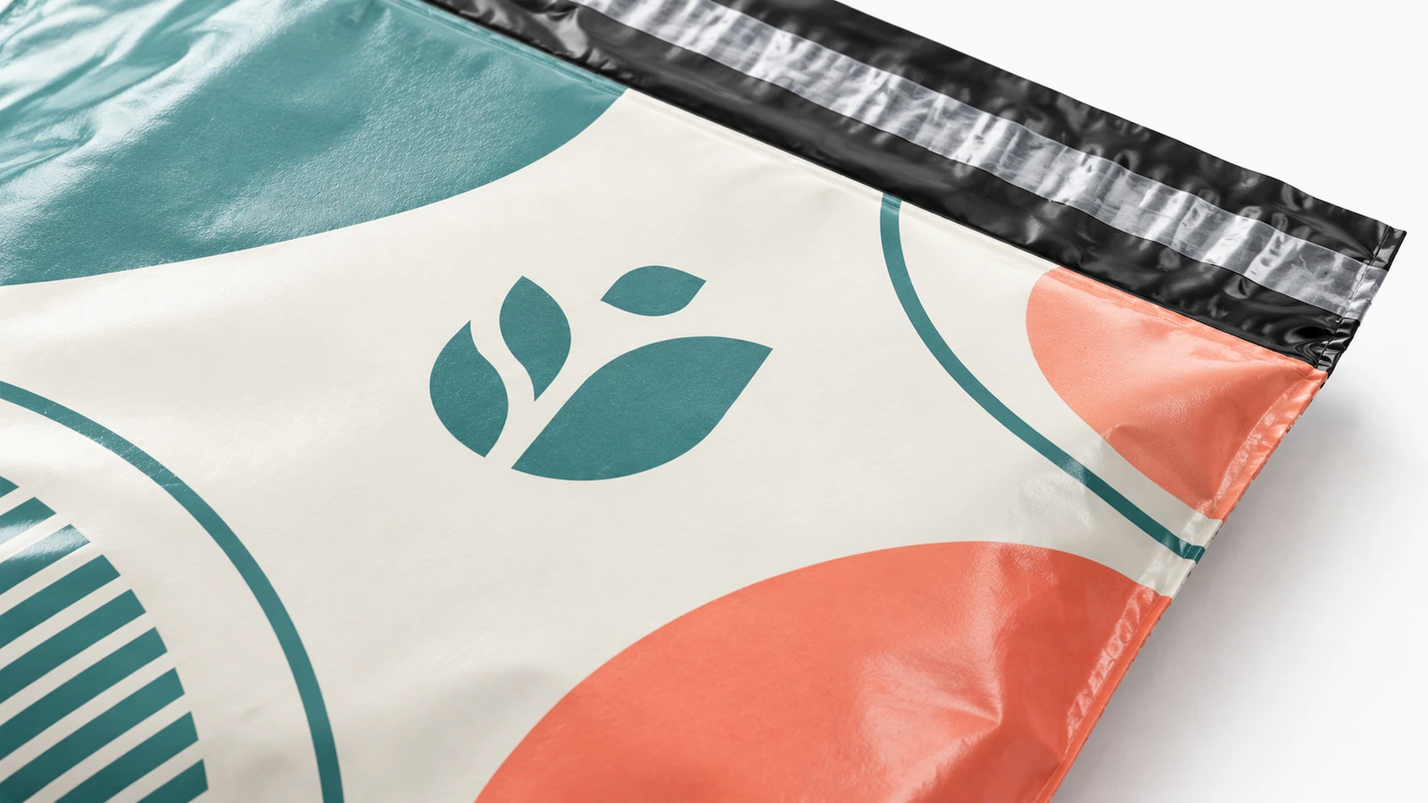 Compare surface appearance and back-flap closure concepts Illustrative mailer surface samples with reverse-side adhesive flaps and a return-strip concept