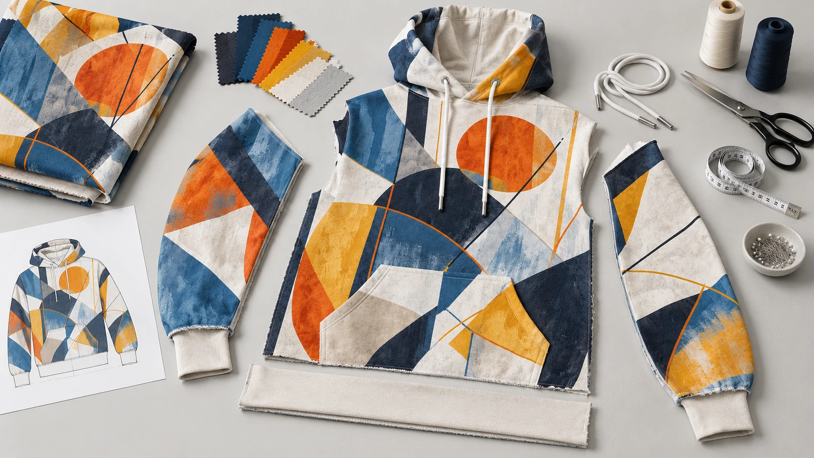 Custom printed pullover hoodies for team and company orders School team and company staff wearing matching custom printed pullover hoodies
