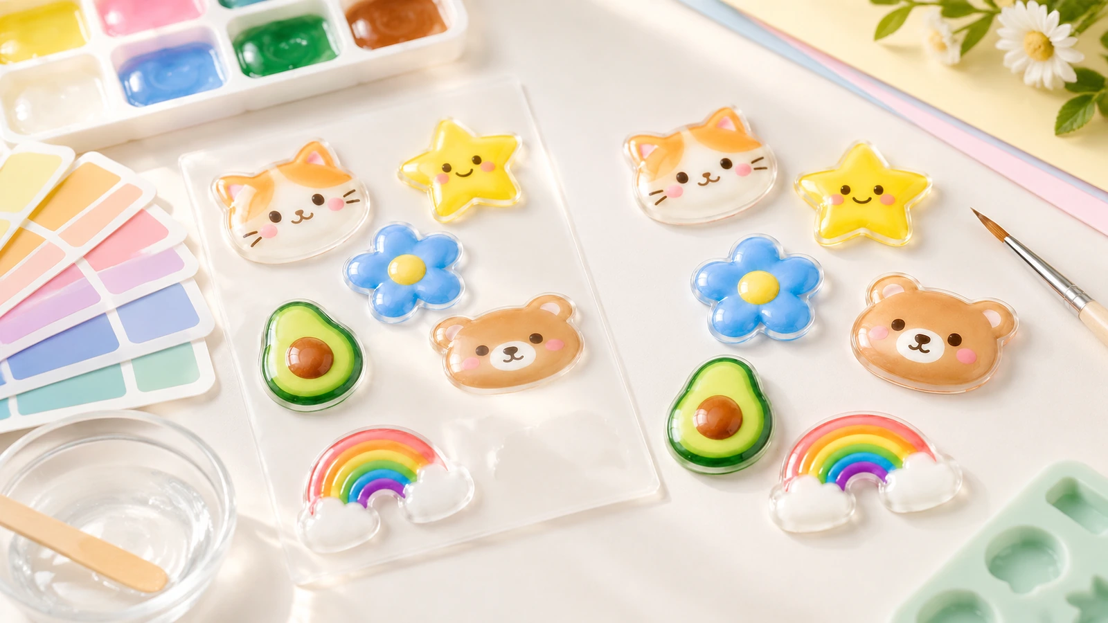 Procurement and application scenarios for domed resin stickers Custom domed resin stickers applied to equipment nameplate, tool case and promotional keychain