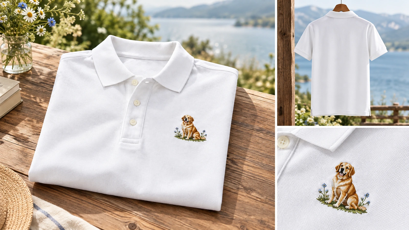 Packing, shipping and reorder planning Folded embroidered polos packed in cartons labeled by size and location for reorder