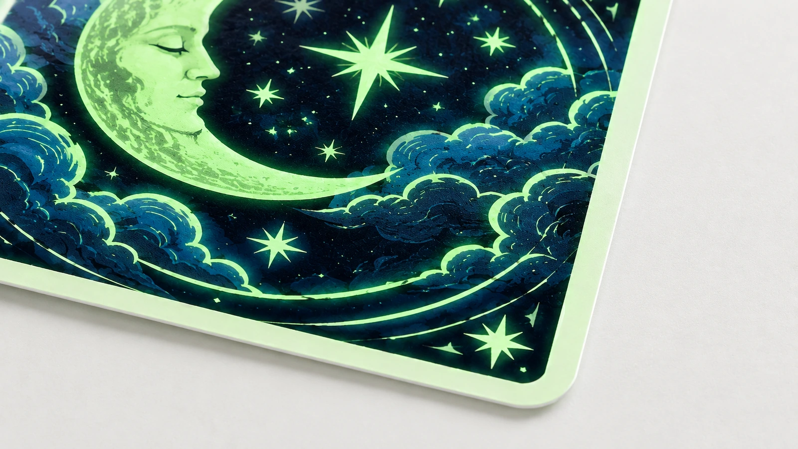 Surface, laminate and backing options Glow sticker surface and backing options including gloss laminate, permanent adhesive and removable adhesive samples