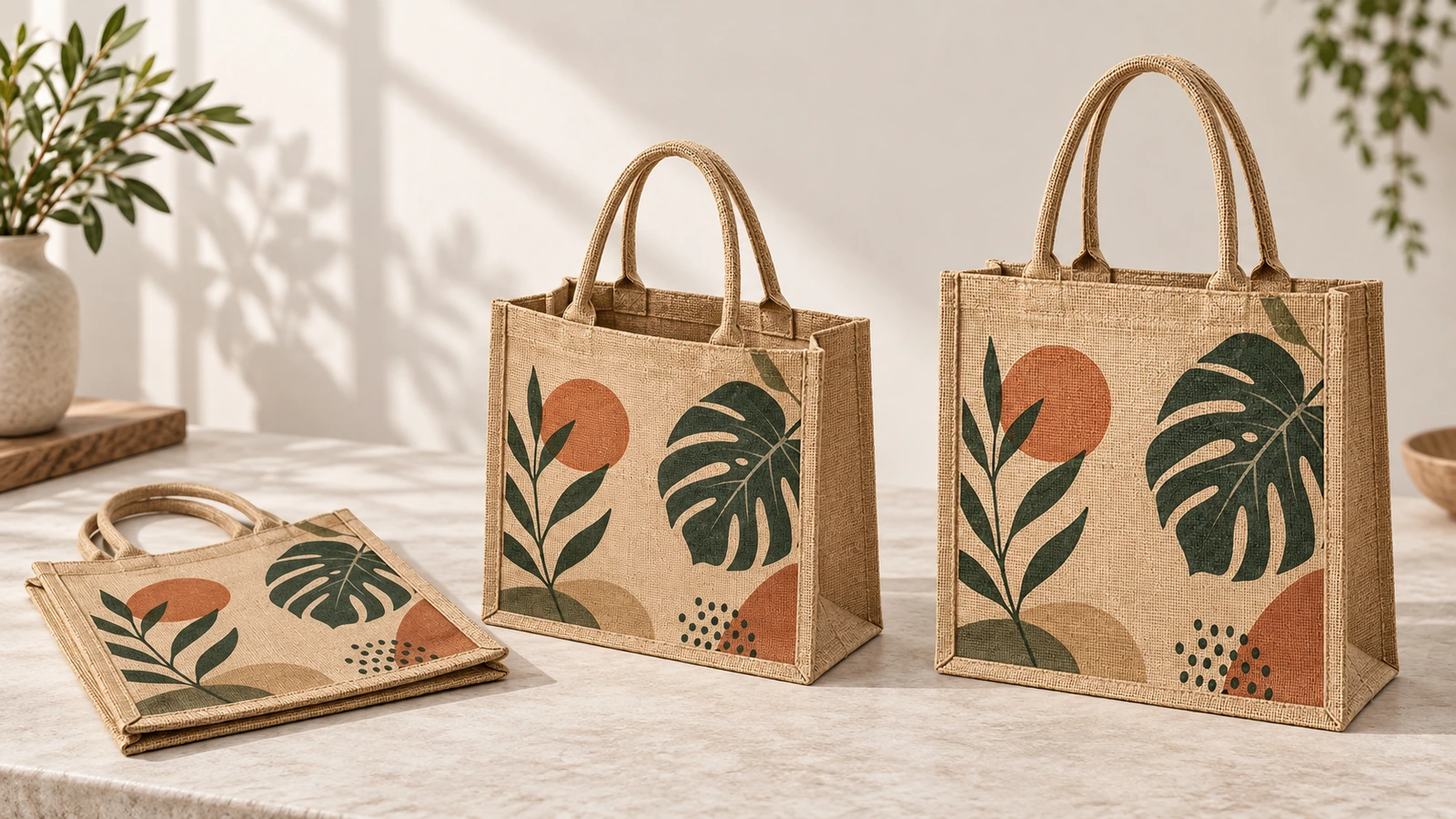 Designer checking vector logo file, Pantone references and print safe area for a jute tote