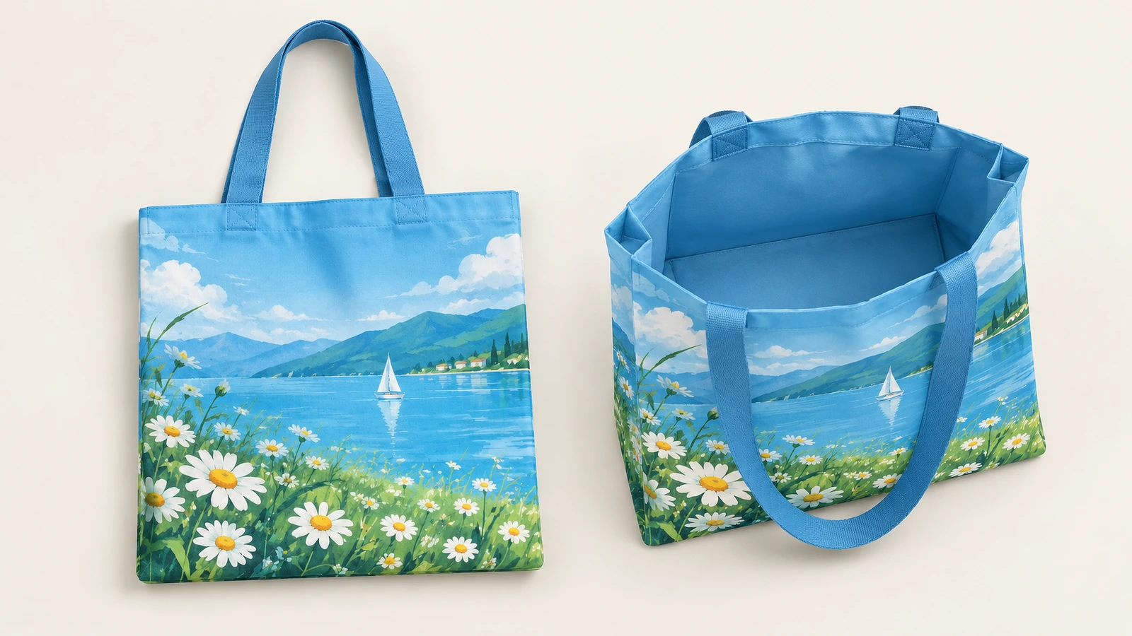Tote size versus readable imprint area Polyester tote dimensions and usable imprint area clear of seams and handles